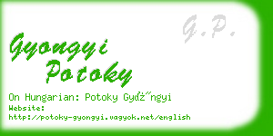 gyongyi potoky business card